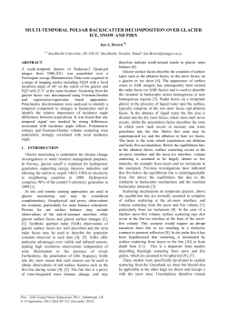 multi-temporal polsar backscatter decomposition over glacier ice