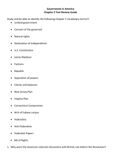 Government in America Chapter 2 Test Review Guide Study and be