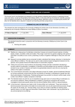 Humane killing of reptiles