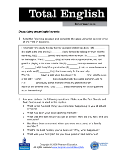 Describing meaningful events