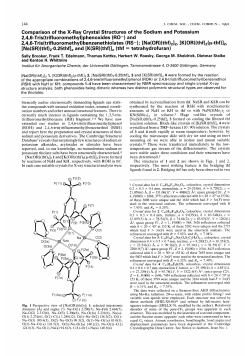 Comparison of the X-Ray Crystal Structures of the Sodium and