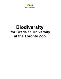 Biodiversity - Toronto Zoo
