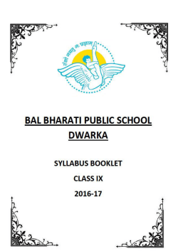 Class IX - BBPS Dwarka