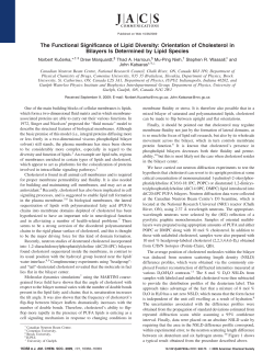 The Functional Significance of Lipid Diversity: Orientation of