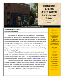 May 2016 - Bordentown Regional School District