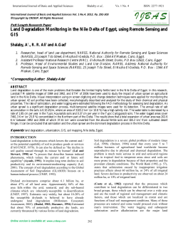 Land Degradation Monitoring in the Nile Delta of Egypt, using