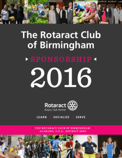 sponsorship opportunities - Rotaract Club of Birmingham