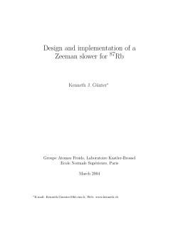 Design and implementation of a Zeeman slower for Rb