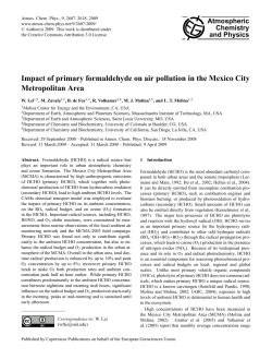 Impact of primary formaldehyde on air pollution in the Mexico City
