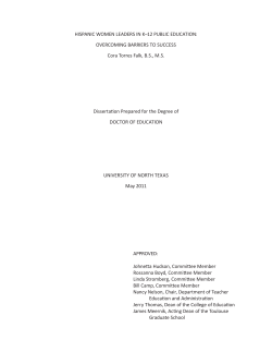 Hispanic women leaders in K-12 public education
