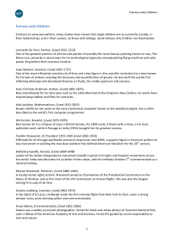 Famous only children