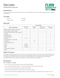 Gas Laws - Flinn Scientific