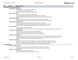 US Government - SS3315 Scope and Sequence