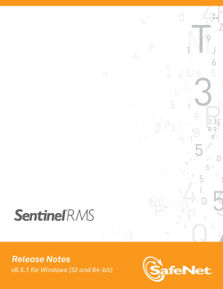 Sentinel RMS SDK v8.5.1 Release Notes for Windows 32