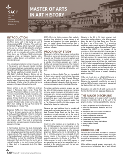 master of arts in art history - Studio Art Centers International