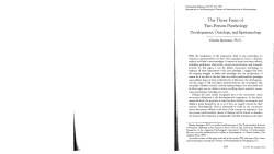 The Three Faces of Two..Person Psychology