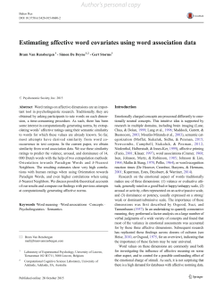 Estimating affective word covariates using word association data