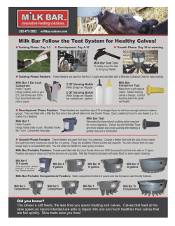 Milk Bar Follow the Teat System for Healthy Calves!