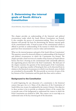 Assessing the Performance of the South African Constitution