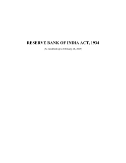 RESERVE BANK OF INDIA ACT, 1934 File