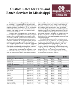 Custom Rates for Farm and Ranch Services in Mississippi