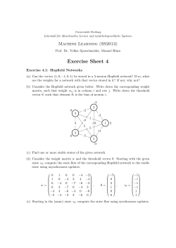 Exercise Sheet 4 - Machine Learning Lab