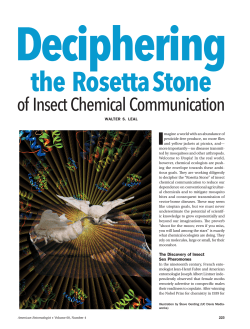 Deciphering the Rosetta Stone of Insect Chemical
