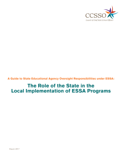 The Role of the State in - The Council of Chief State School Officers