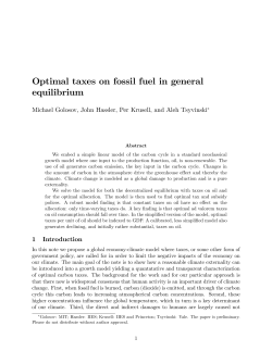 Optimal taxes on fossil fuel in general equilibrium