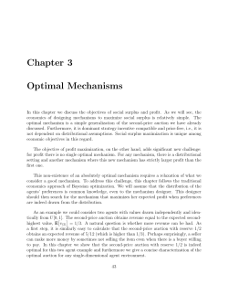 Chapter 3 Optimal Mechanisms
