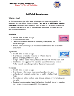 Artificial Sweeteners