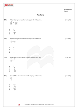 Fractions - MoreMaths