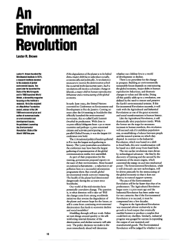 An Environmental Revolution - Regency Foundation Networx