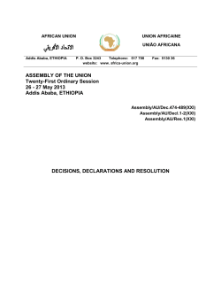 ASSEMBLY OF THE UNION Twenty-First Ordinary Session 26