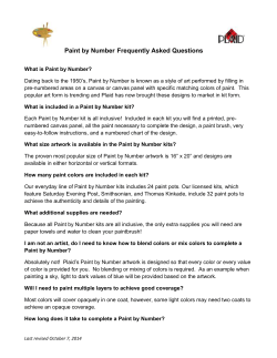 Paint by Number Frequently Asked Questions
