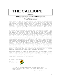 the calliope - Massachusetts Women of Today