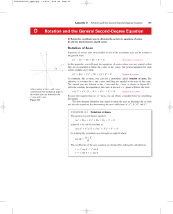 Rotation and the General Second-Degree Equation