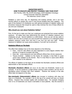 Radiation Safety - Cornell University Veterinary Specialists