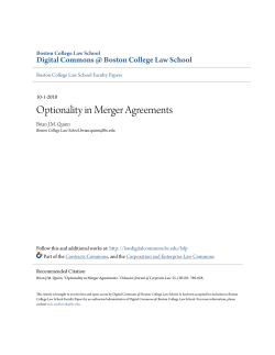 Optionality in Merger Agreements