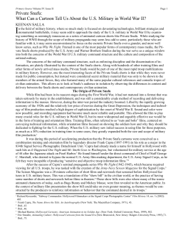 Private Snafu: What Can a Cartoon Tell Us About the U.S. Military in