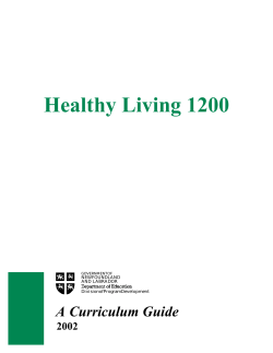 Healthy Living 1200 A Curriculum Guide