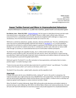 Iowan Tackles Everest and More in Unprecedented