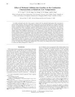 Effect of Methanol Addition into Gasoline on the Combustion