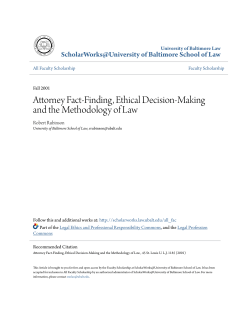 Attorney Fact-Finding, Ethical Decision-Making and
