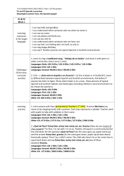 Spanish Curriculum P1-P2