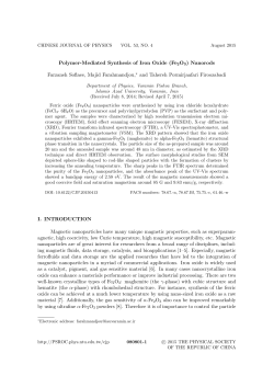 Polymer-Mediated Synthesis of Iron Oxide (Fe2O3) Nanorods