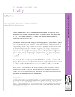 Civility - Hoover Institution