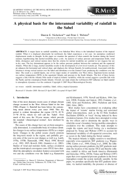 A physical basis for the interannual variability of rainfall in the Sahel