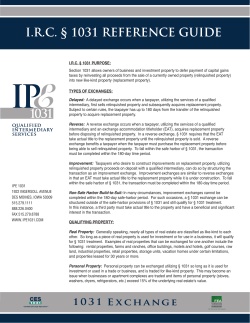 irc &sect; 1031 reference guide