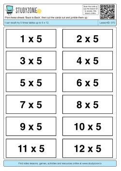 1 x 5 2 x 5 3 x 5 4 x 5 5 x 5 6 x 5 7 x 5 8 x 5 9 x 5 10 x